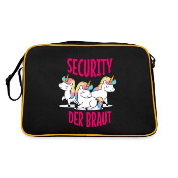 Security of the bride JGA hen party - Retro Bag - black/gold - Back