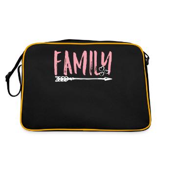 Familie - Retro Tasche - Schwarz/Gold - Hinten