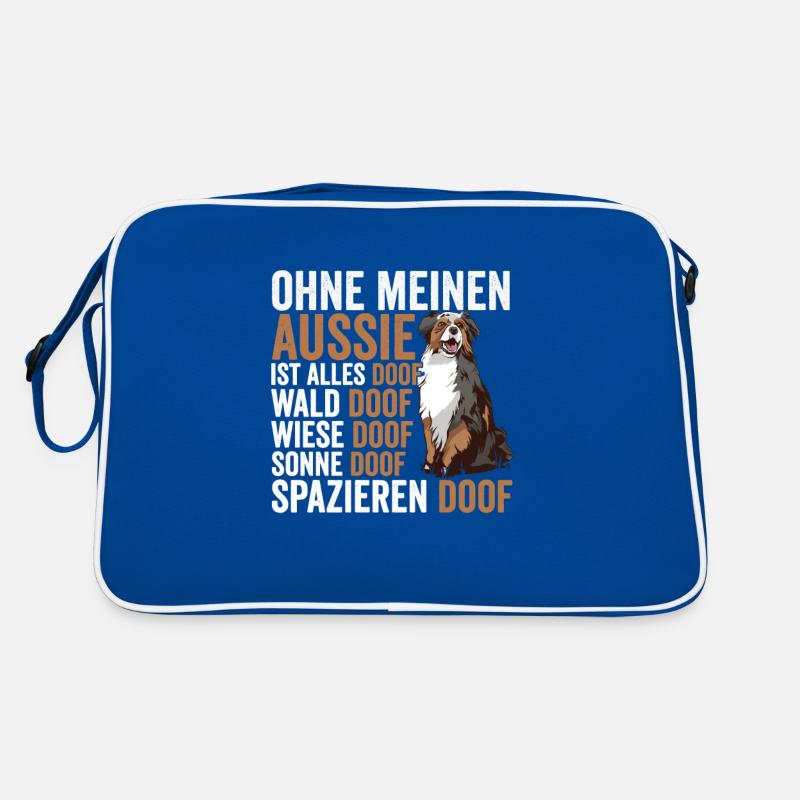 Australian Shepherd Aussie Besitzer Retro Tasche