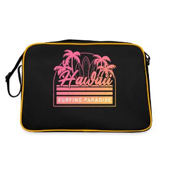 Hawaii Surfing Paradise - Retro Bag - black/gold - Back