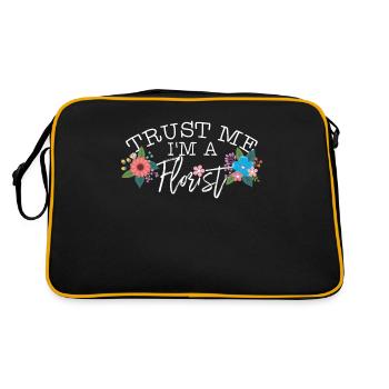 Idée cadeau fleuriste fleuriste - Sac Retro - noir/or - Dos