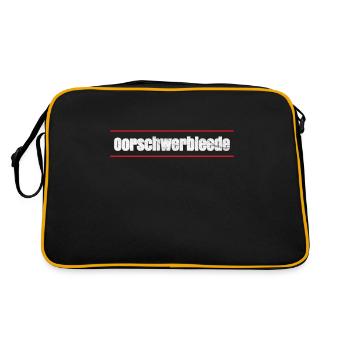 Oorschwerbleede weiss retro - Retro Tasche - Schwarz/Gold - Hinten