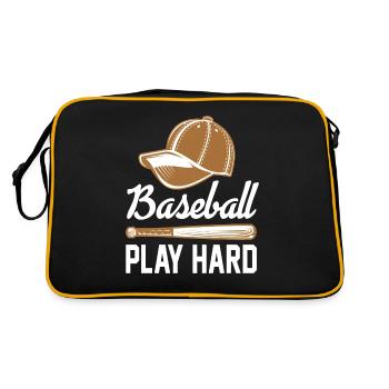 Joueur de baseball cadeau baseball baseball - Sac Retro - noir/or - Dos