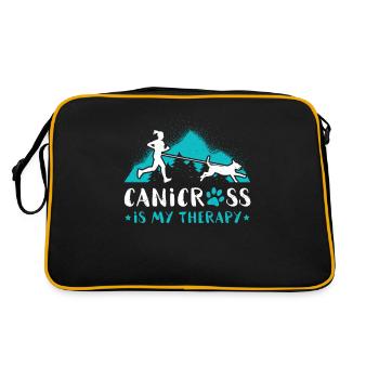 Canicross is my therapy running chien femmes - Sac Retro - noir/or - Dos