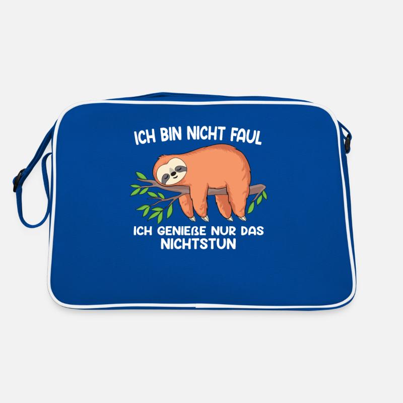 Faultier Ich Bin Nicht Faul Genieße das Nichtstun Retro Tasche