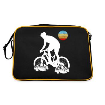 MTB Biker Mountain Bike Retro Style Vintage Downhil - Retro Bag - black/gold - Back