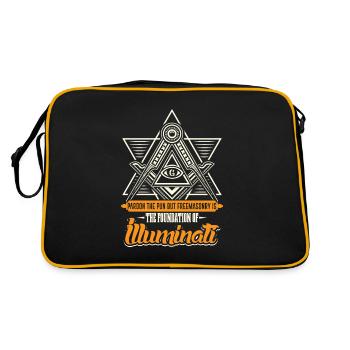 Freemasons are the basis of the Illuminati - Retro Bag - black/gold - Back