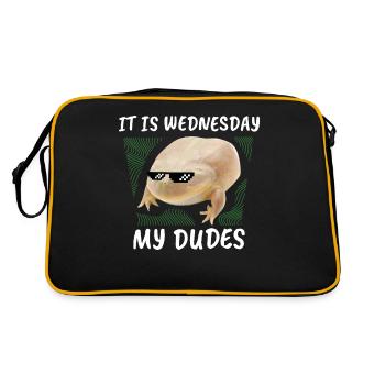 It Is Wednesday My Dudes. Memes - Retro Bag - black/gold - Back