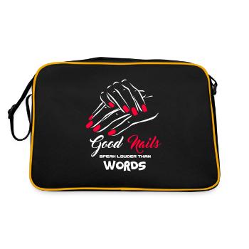 Vernis à ongles ongles manucure ongles cadeau - Sac Retro - noir/or - Dos