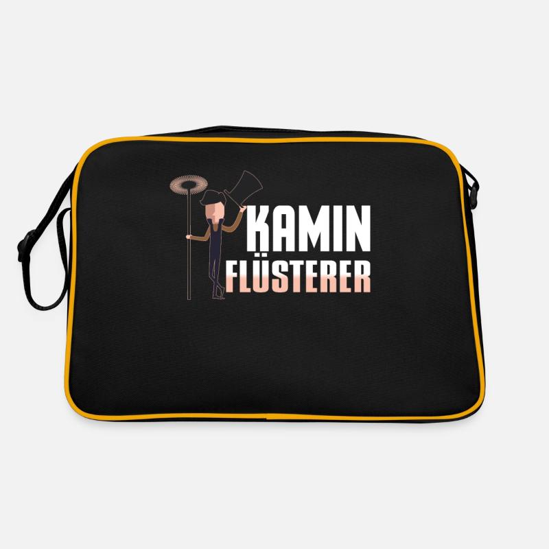 Schornsteinfeger - Kamin Flüsterer - Retro Tasche - Schwarz/Gold