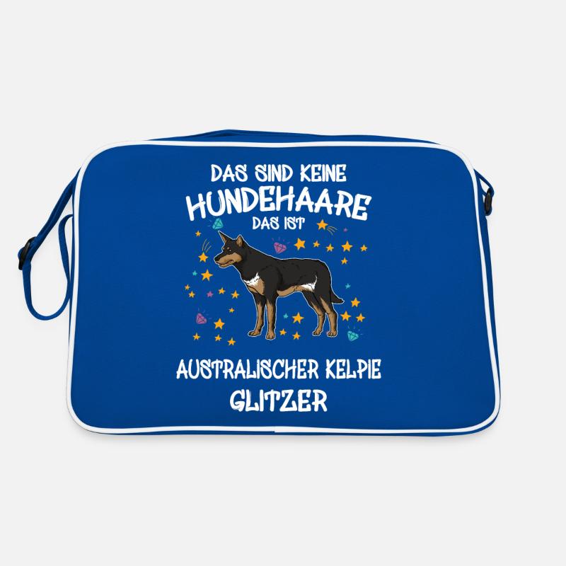 Australischer Kelpie Glitzer Hunde Halter Geschenk Retro Tasche