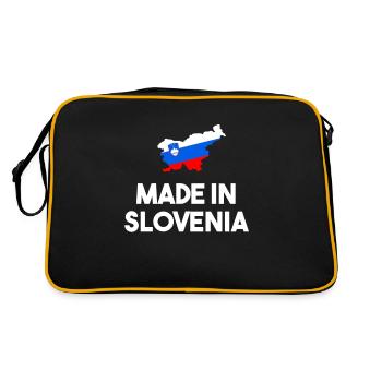Slovenia! - Retro Bag - black/gold - Back