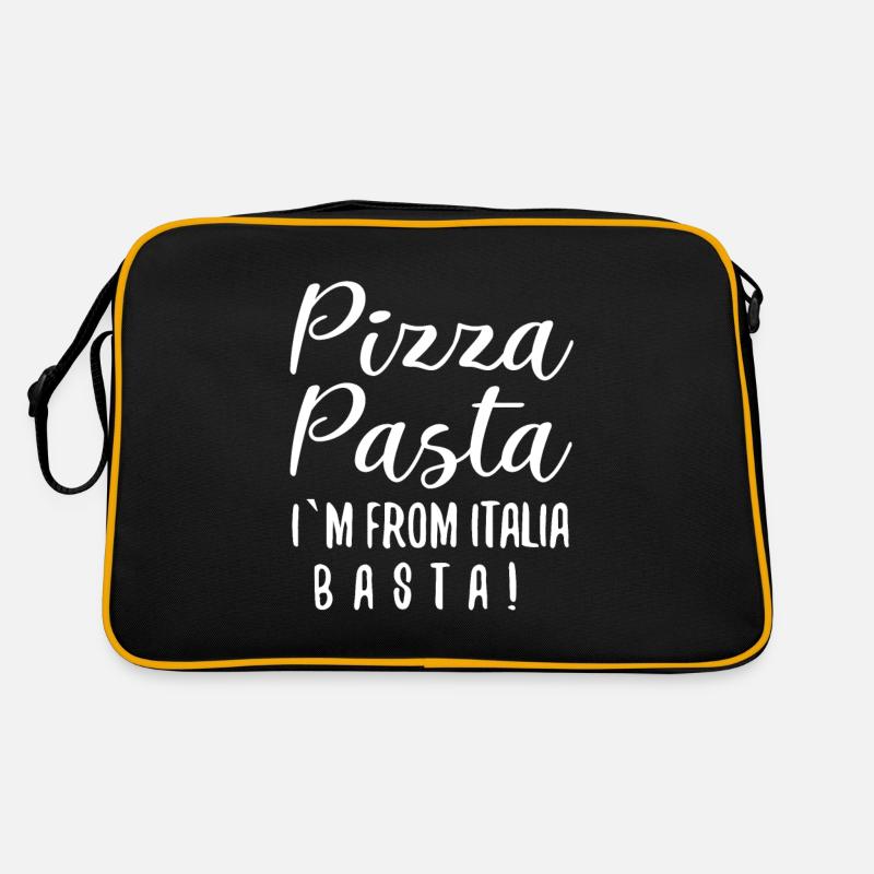 Italien - Retro Tasche - Schwarz/Gold