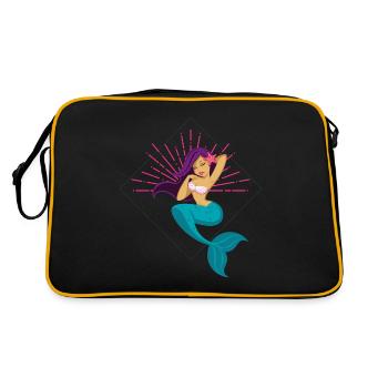 Conception de sirène - Sac Retro - noir/or - Dos