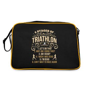 Triathlon disant crazy Triathlete Athlete - Sac Retro - noir/or - Dos