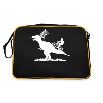 Conception de cadeau de vélo de montagne amusant cadeau de motard Dino - Sac Retro - noir/or - Dos