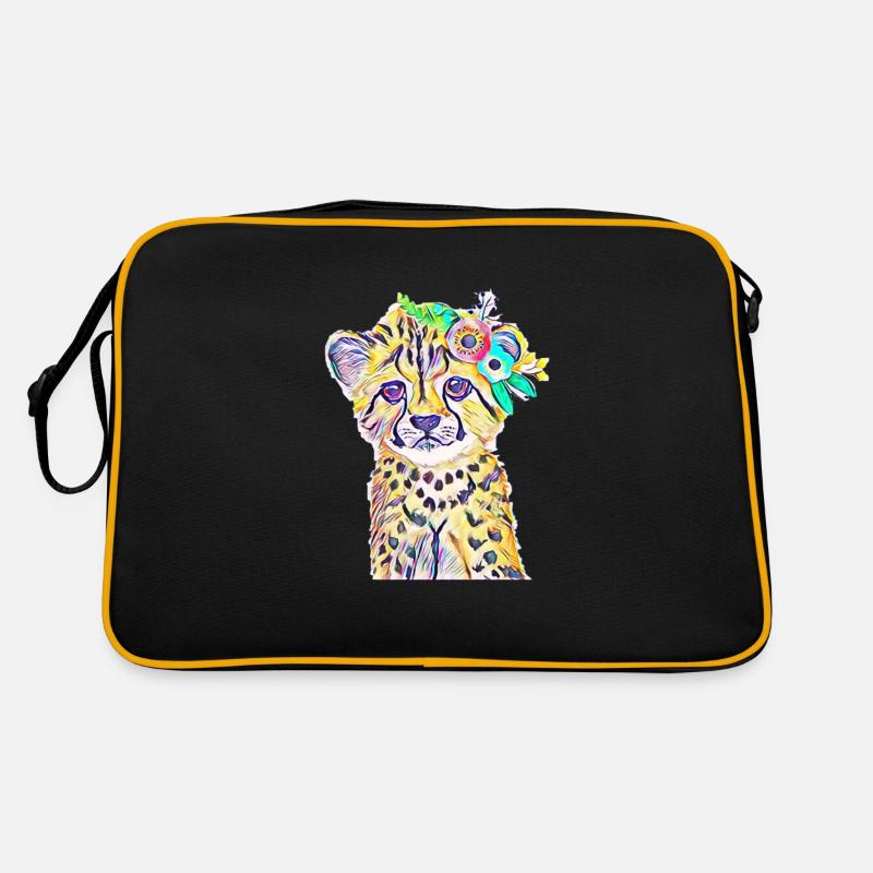 Gepard - Retro Tasche - Schwarz/Gold