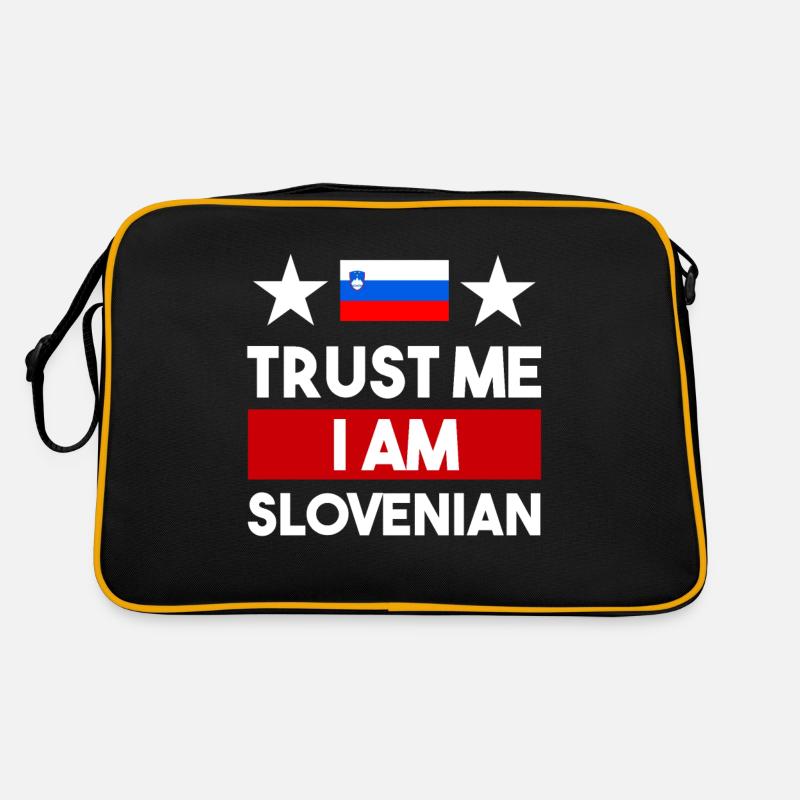 Slovénie! - Sac Retro - noir/or
