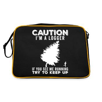 Logger Funny gift idea - Retro Bag - black/gold - Back