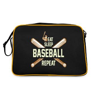 Baseball - Retro Tasche - Schwarz/Gold - Hinten