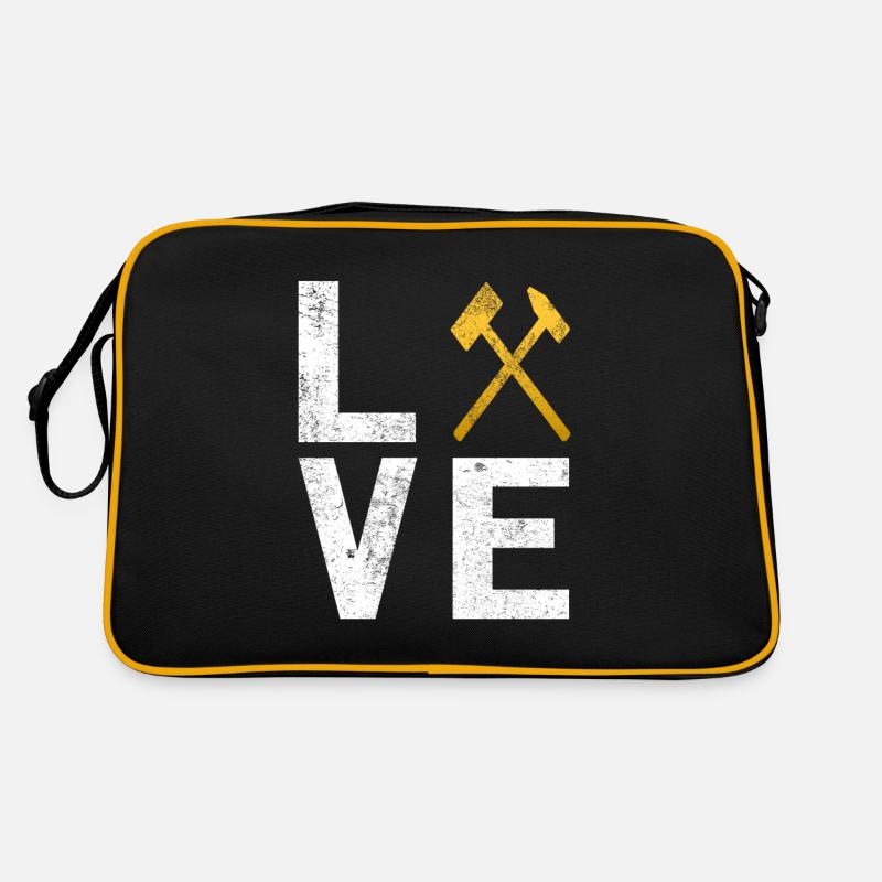 Miner mining mallets and irons - Retro Bag - black/gold