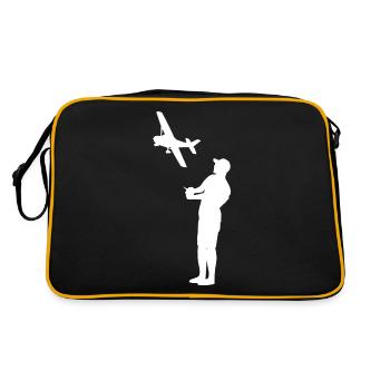Model Airplane Model Maker Airplane Gift - Retro Bag - black/gold - Back