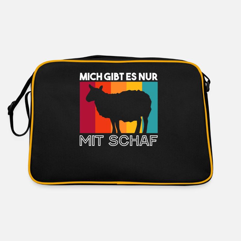 Schaf Schafe Landwirtschaft Geschenk Retro Tasche
