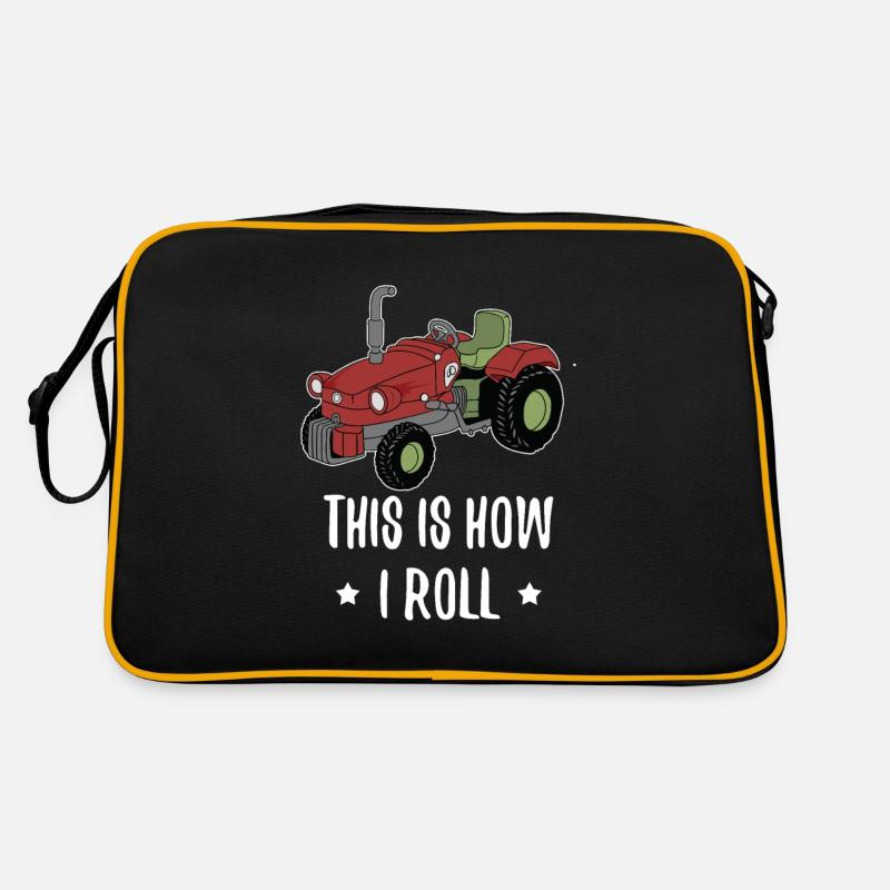 tracteur - Sac Retro - noir/or