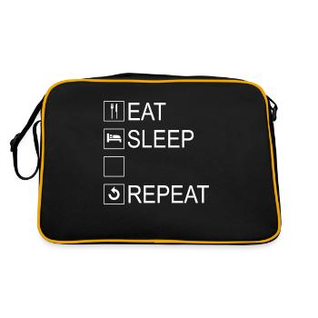 Modèle Eat Sleep Repeat - Sac Retro - noir/or - Dos