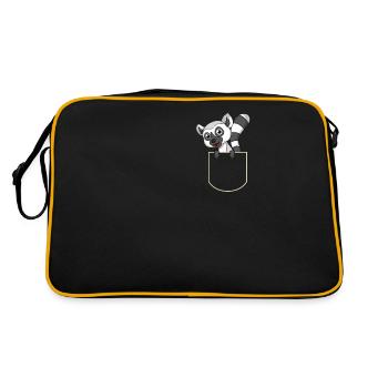 Lemur dans La poche poitrine T-shirt Primas - Sac Retro - noir/or - Dos