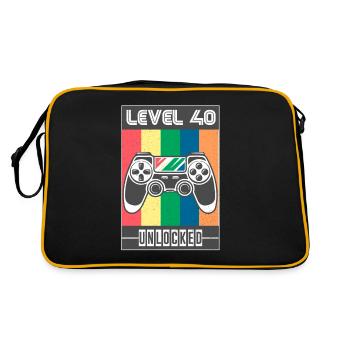 40th birthday 40 years 40th birthday man 40th - Retro Bag - black/gold - Back
