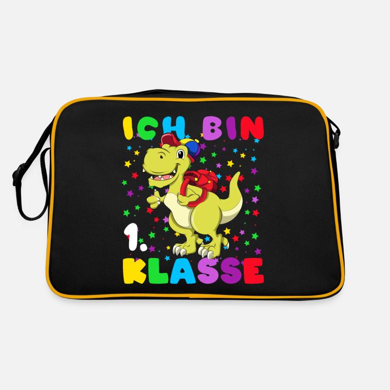 Ich bin 1. Klassse Grundschulkind Schulanfang Retro Tasche