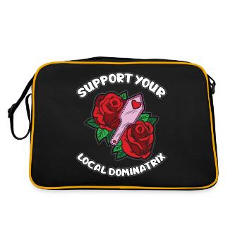 Soutenez votre humour Dominatrix BDSM Dominatrix local - Sac Retro - noir/or - Dos