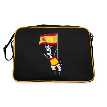 Spanien - Retro Tasche - Schwarz/Gold - Hinten