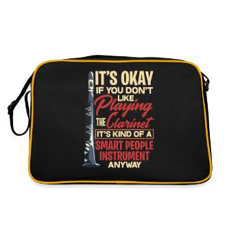 Instrument de musique clarinette - Sac Retro - noir/or - Dos
