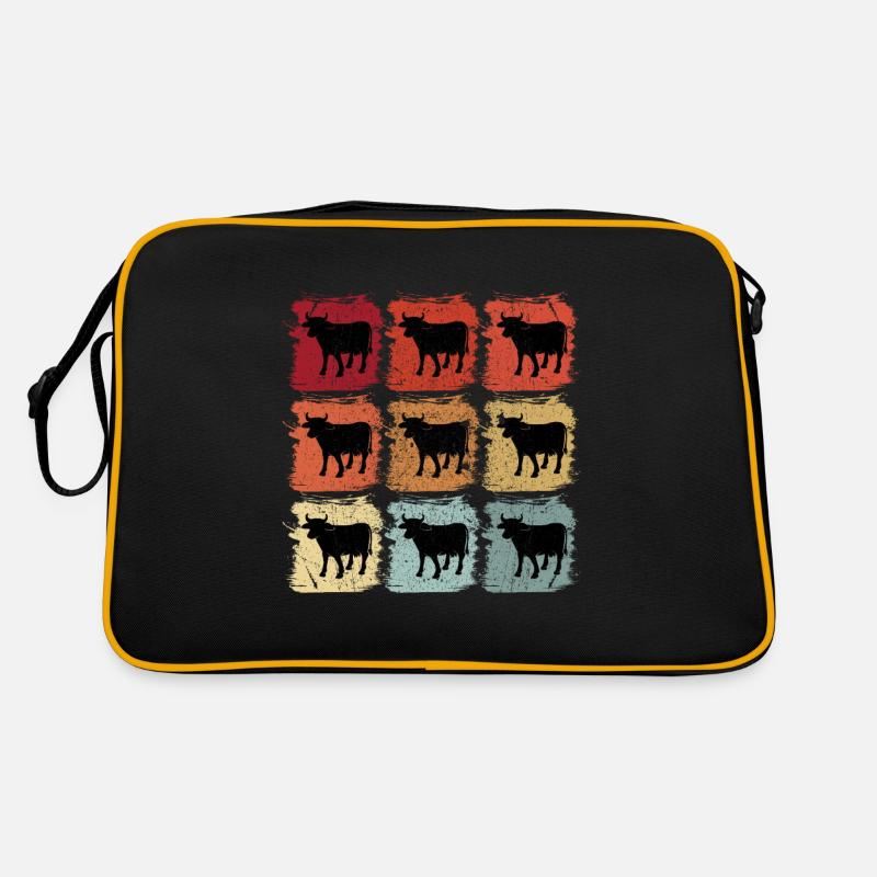 Retro Pop Art Cow Bull Retro Bag