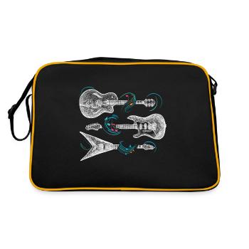 Rock n roll musique rock rock and roll guitariste - Sac Retro - noir/or - Dos