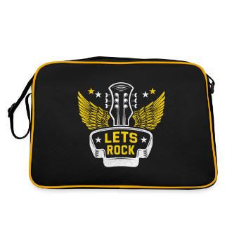 Rock n roll musique rock rock and roll guitariste - Sac Retro - noir/or - Dos