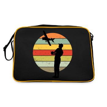 Modèle de vol modèle constructeur avion rétro cadeau - Sac Retro - noir/or - Dos