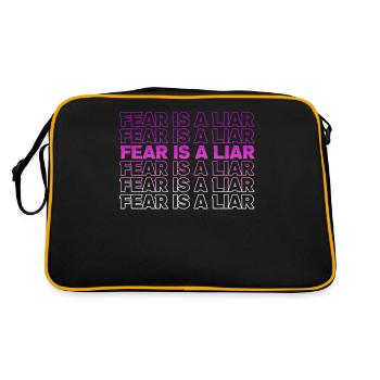Fear Is A Liar Faith Over Fear T Shirt - Retro Bag - black/gold - Back