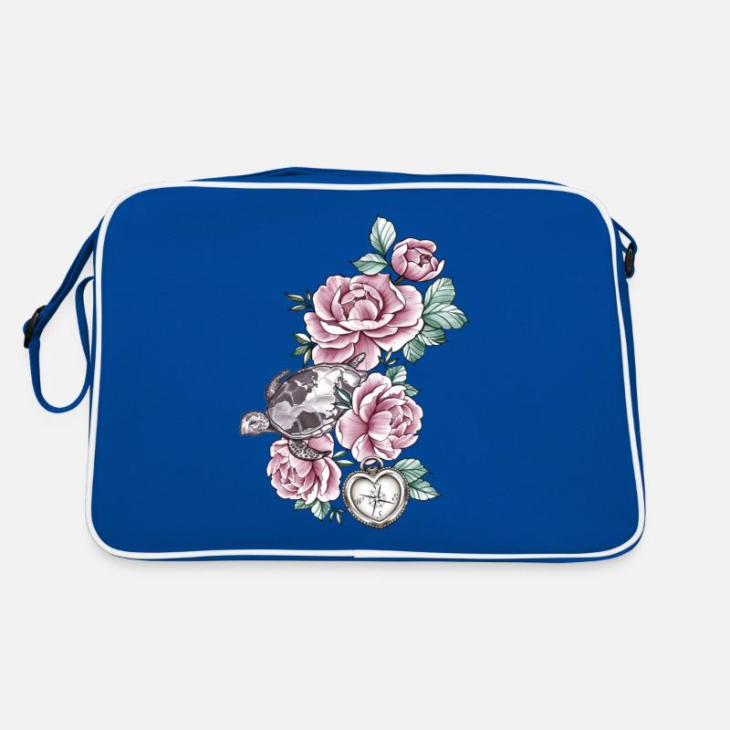 Turtle Atlantic Vintage Roses Compass Heart Retro Bag