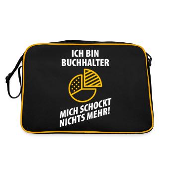 BUCHHALTER - Retro Tasche - Schwarz/Gold - Hinten