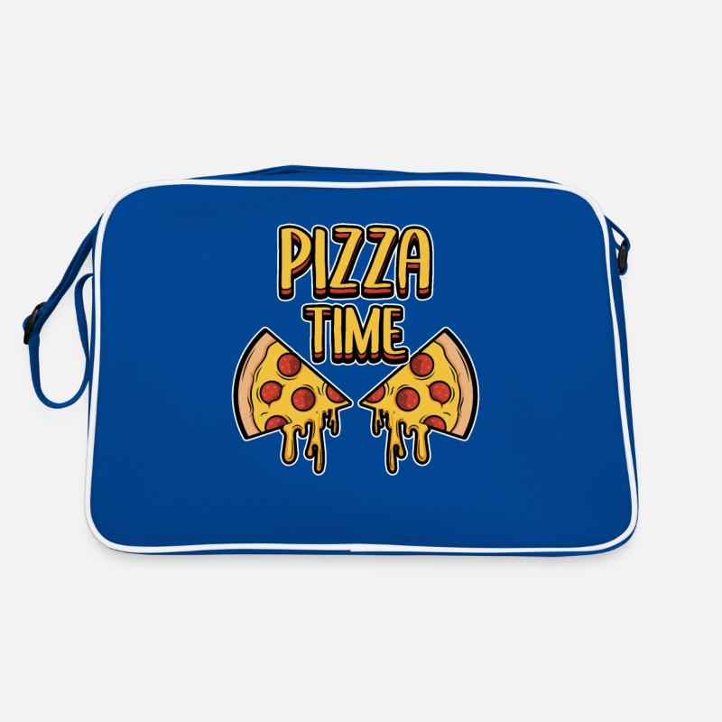 Pizza Time Peperoni Pizza Zeit Retro Tasche