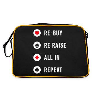 Poker Texas Holdem-Geschenk - Retro Tasche - Schwarz/Gold - Hinten