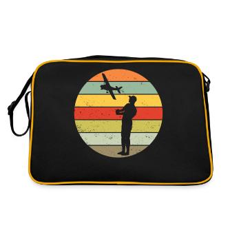 Model airplane model builder airplane retro gift - Retro Bag - black/gold - Back
