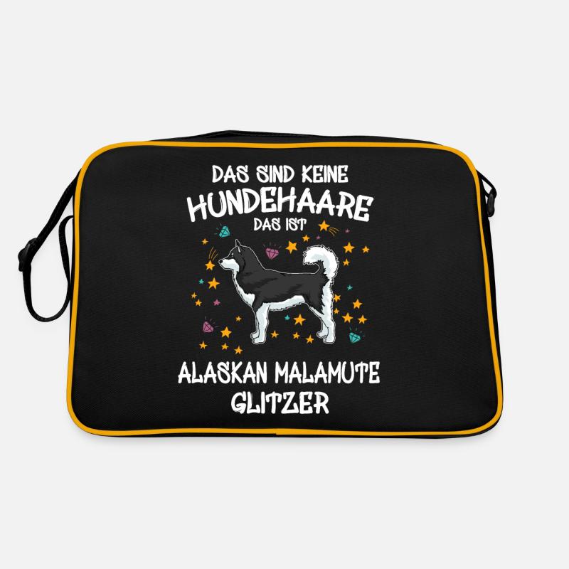 Cadeau de support de chien de paillettes de malamute d'Alaska Sac Retro