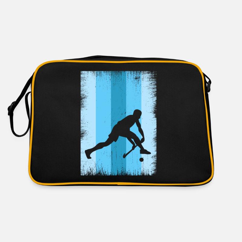 Floorball - Retro Tasche - Schwarz/Gold