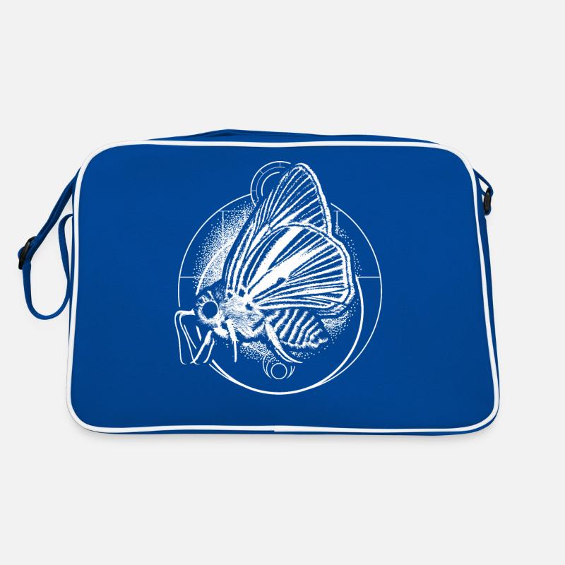 Goth Moth und Crescent Moon Gruseliges Design Geschenk Retro Tasche