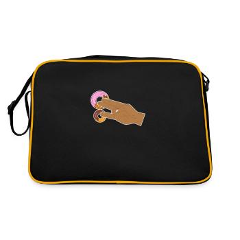 two for the pinky one for the stinky kinky humor - Retro Bag - black/gold - Back