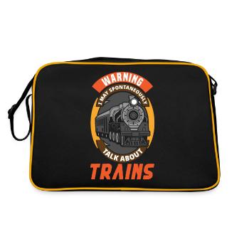 Train train lover trains train driver train driver - Retro Bag - black/gold - Back